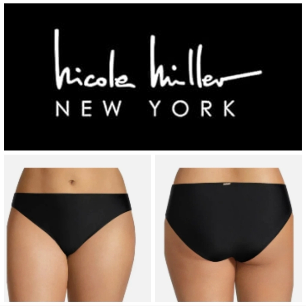 Nicole Miller Women's Plus Size Scoop Bikini Bottom Swimsuit .Size 2X